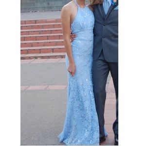 Halter neck prom dress